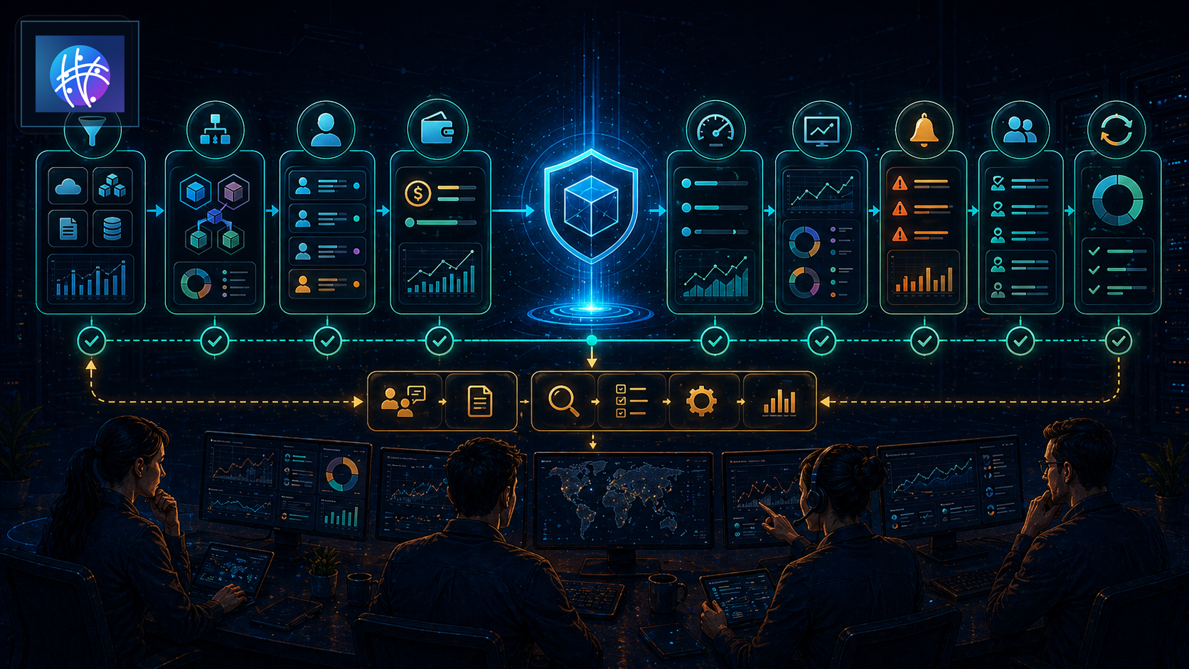 Compute Governance Implementation Plan for Ops Teams premium compute governance hero image with Meshline logo