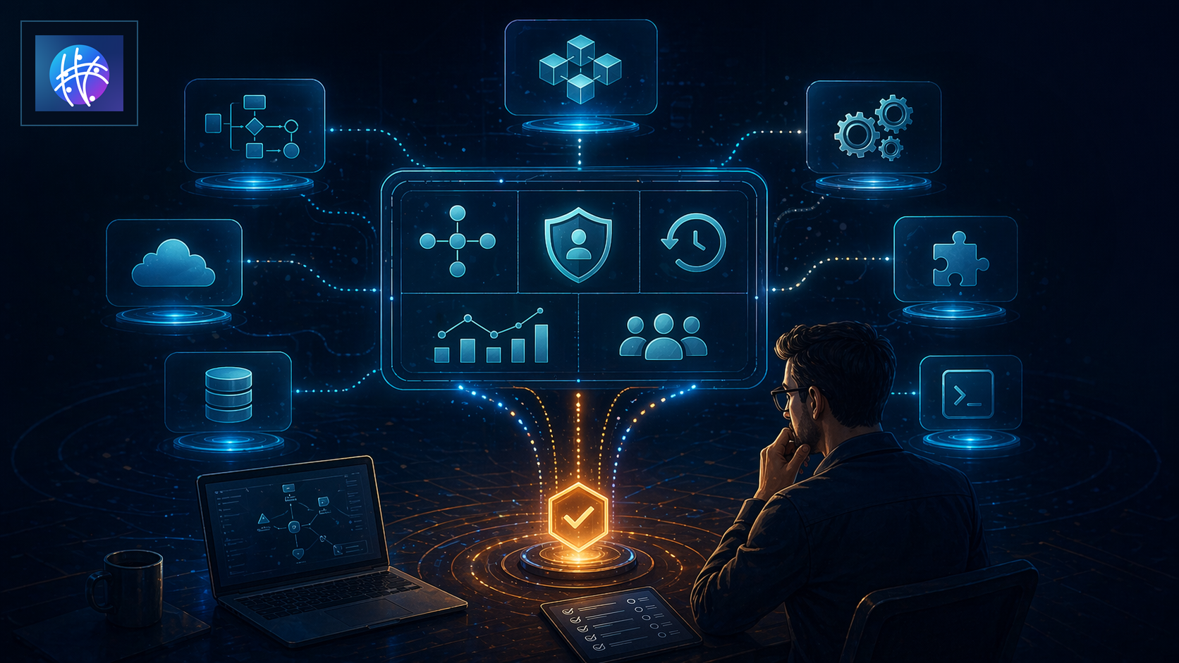 Infrastructure Automation Tools: What Operators Need Before Choosing premium infrastructure automation hero image with Meshline logo